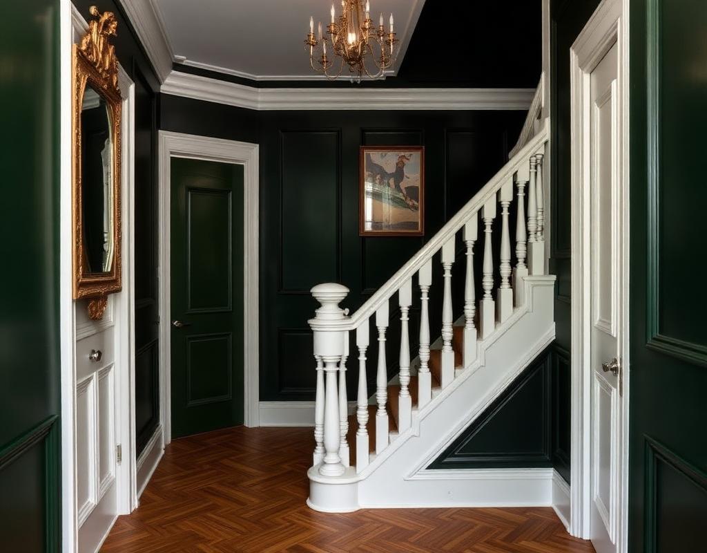 Hallway in Forest Green